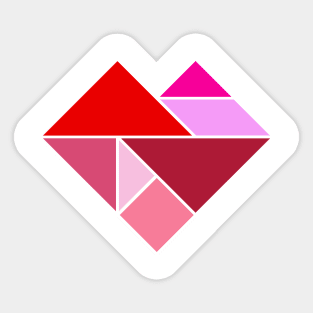 Heart Tangram Sticker